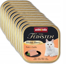 Animonda Mildes Menu karma mokra dla kota z indykiem i łososiem 16x100g