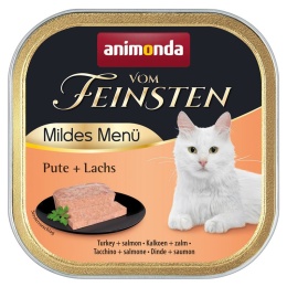 Animonda Mildes Menu karma mokra dla kota z indykiem i łososiem 16x100g
