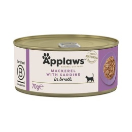 Applaws karma mokra dla kota z makrelą i sardynką w bulionie 70g