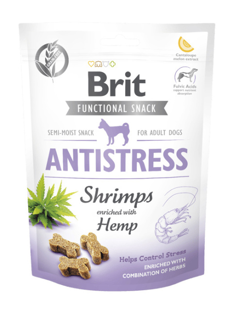 Brit Functional Snack Antistress z krewatkami i konopią 150g
