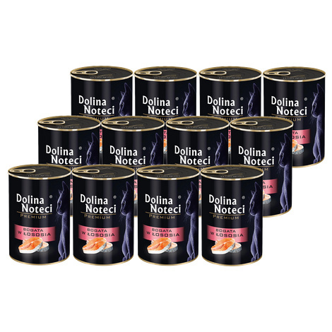 Dolina Noteci Premium karma mokra dla kota z łososiem 12x400g