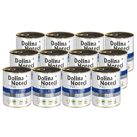 Dolina Noteci Premium karma mokra dla psa z dorszem i brokułem 12x800g
