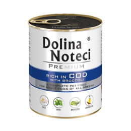 Dolina Noteci Premium karma mokra dla psa z dorszem i brokułem 12x800g