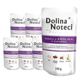 Dolina Noteci Premium karma mokra dla psa z królikiem i żurawiną 10x150g