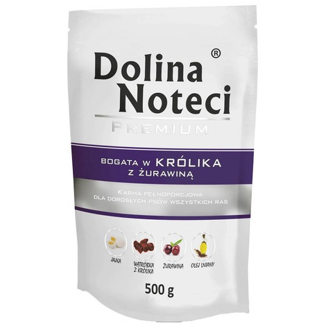 Dolina Noteci Premium karma mokra dla psa z królikiem i żurawiną 10x500g
