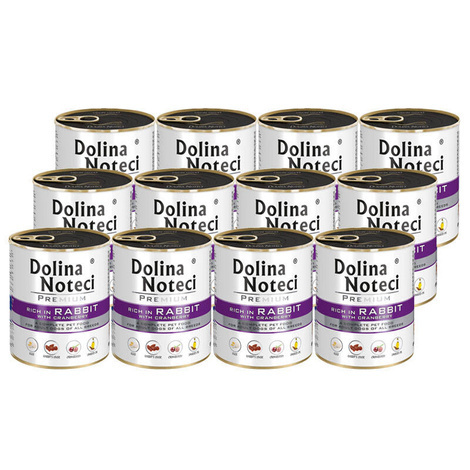 Dolina Noteci Premium karma mokra dla psa z królikiem i żurawiną 12x800g