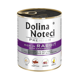 Dolina Noteci Premium karma mokra dla psa z królikiem i żurawiną 12x800g