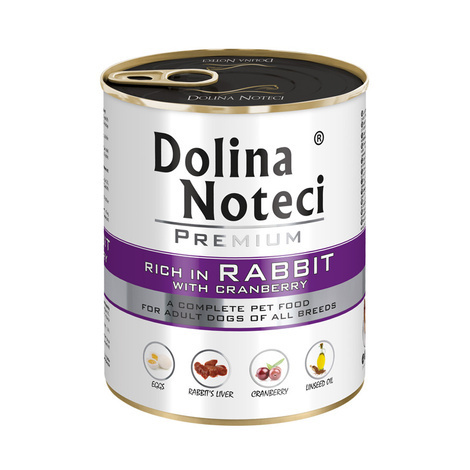 Dolina Noteci Premium karma mokra dla psa z królikiem i żurawiną 800g