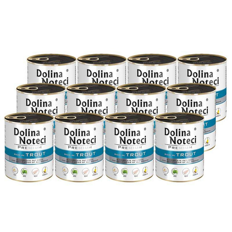 Dolina Noteci Premium karma mokra dla psa z pstrągiem 12x800g