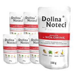 Dolina Noteci Premium karma mokra dla psa z wołowiną 10x150g