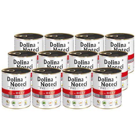 Dolina Noteci Premium karma mokra dla psa z wołowiną 12x800g