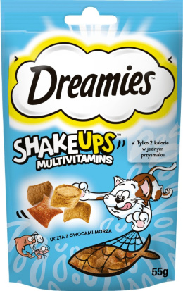 Dreamies Shake Ups Multivitamins uczta z owocami morza 55g