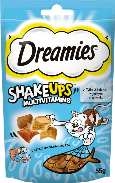 Dreamies Shake Ups Multivitamins uczta z owocami morza 55g