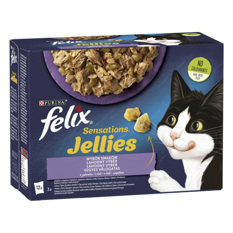 Felix Sensations karma mokra dla kota wybór smaków w galaretce 12x85g