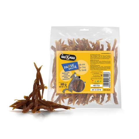 Hau&Miau Miękkie paski z kaczki 500g