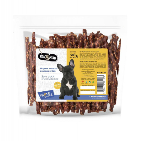Hau&Miau Paluszki z kaczką i ryżem 500g