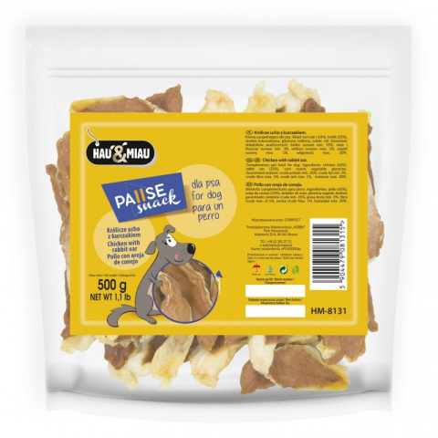 Hau&Miau Uszy królika z kurczakiem 500g