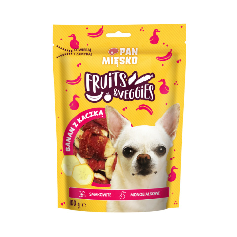 Pan Mięsko Fruits&Veggies Banan z kaczką 100g