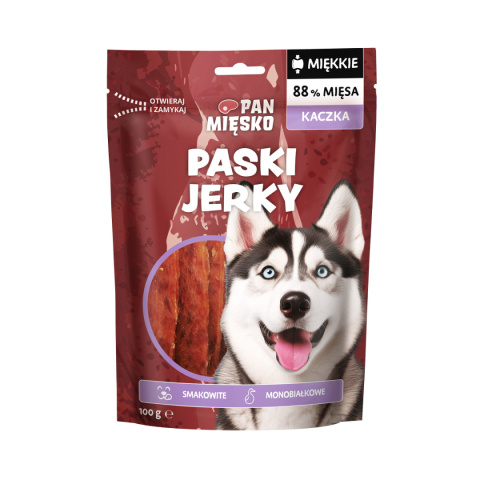 Pan Mięsko Paski Jerky z kaczką 100g