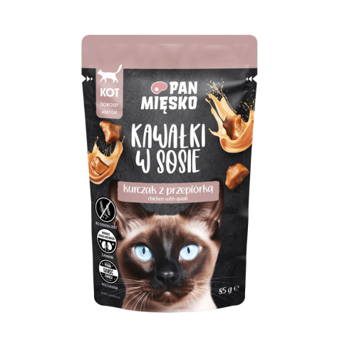Pan Mięsko karma dla kota z kurczakiem i przepiórką 85g