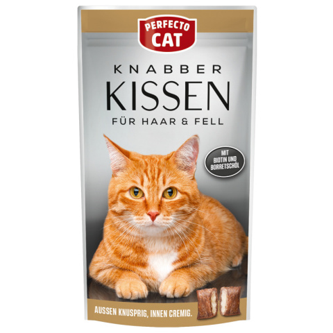Perfecto Cat Knabber Kissen na sierść i skórę 50g