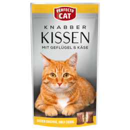 Perfecto Cat Knabber Kissen z drobiem i serem 50g