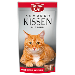 Perfecto Cat Knabber Kissen z wołowiną 50g