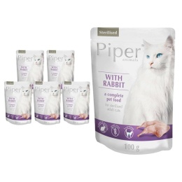 Piper karma dla kota z królikiem 10x100g