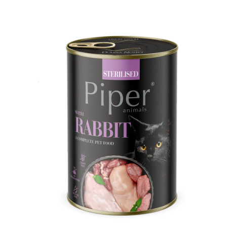 Piper karma mokra dla kota z królikiem 12x400g