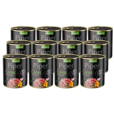 Piper karma mokra dla psa z dziczyzną i dynią 12x800g