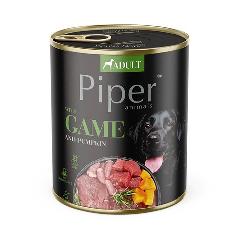 Piper karma mokra dla psa z dziczyzną i dynią 12x800g
