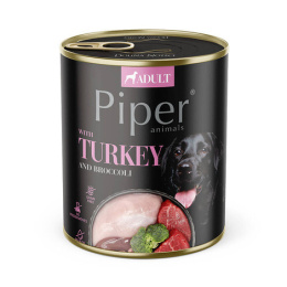 Piper karma mokra dla psa z indykiem i brokułami 12x800g