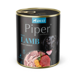 Piper karma mokra dla psa z jagnięciną i marchewką 12x800g