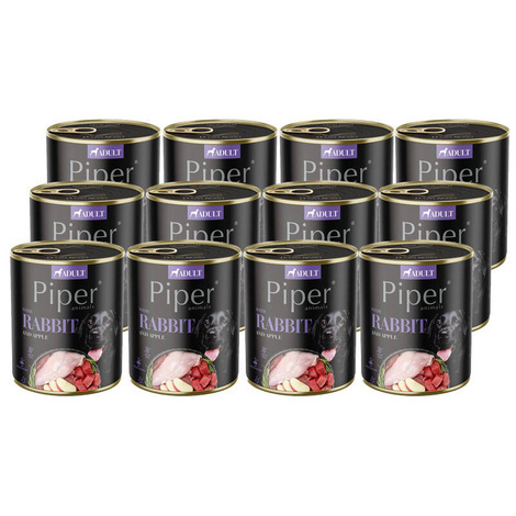 Piper karma mokra dla psa z królikiem i jabłkiem 12x800g