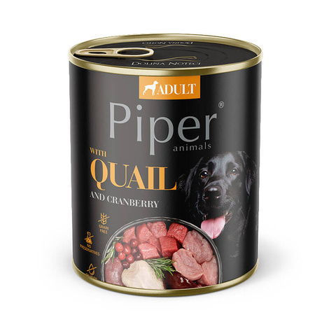 Piper karma mokra dla psa z przepiórką i żurawiną 800g