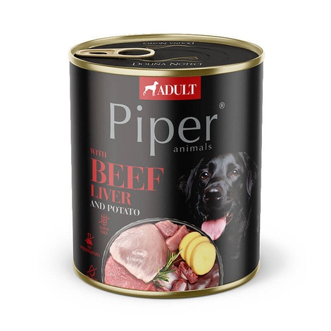 Piper karma mokra dla psa z wątrobą wołową i ziemniakami 12x800g
