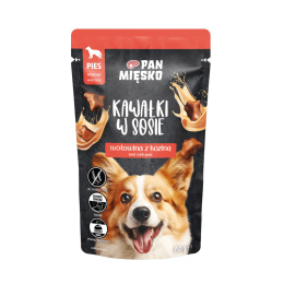 Pan Mięsko karma mokra dla psa z wołowiną i koziną 150g