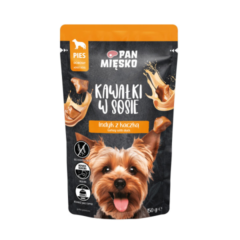 Pan Mięsko karma mokra dla psa z indykiem i kaczką 150g