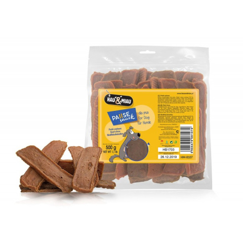 Hau&Miau Paski z wołowiną 500g