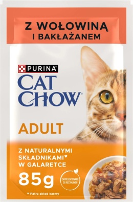 Purina CAT CHOW Adult z Wołowiną i bakłażanem w galaretce