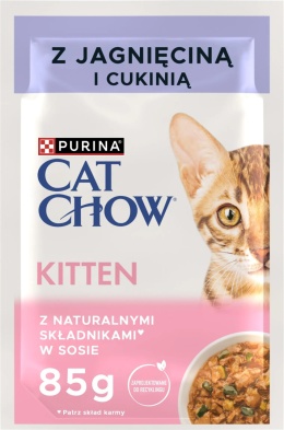 Purina CAT CHOW Kitten z jagnięciną i cukinią w sosie
