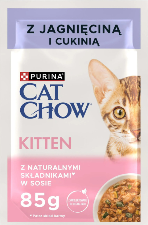 Purina CAT CHOW Kitten z jagnięciną i cukinią w sosie