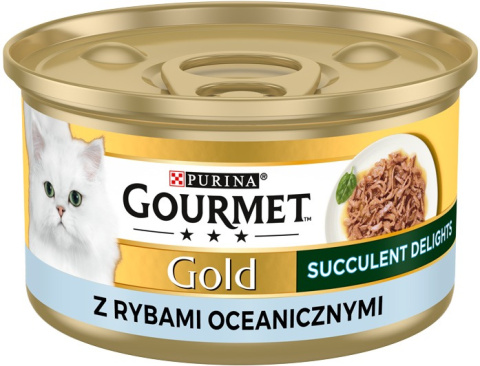 Purina Gourmet GOLD Succulent Delights z rybami oceanicznymi
