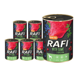 Rafi karma mokra dla psa z dziczyzną 24x400g