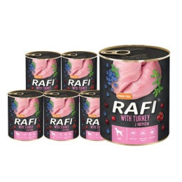Rafi karma mokra dla psa z indykiem 12x800g