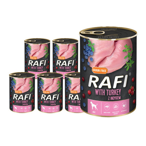 Rafi karma mokra dla psa z indykiem 24x400g