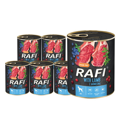 Rafi karma mokra dla psa z jagnięciną 12x800g