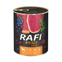 Rafi karma mokra dla psa z kaczką 12x800g