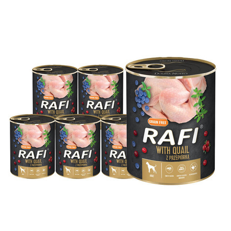 Rafi karma mokra dla psa z przepiórką 12x800g