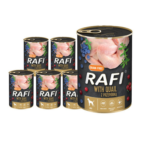Rafi karma mokra dla psa z przepiórką 24x400g